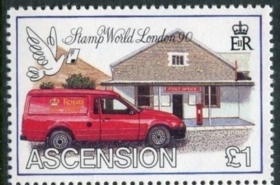 Stamp, Main P O, Van, Ascension Island,  