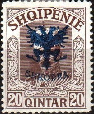 Postalstamp with overprint