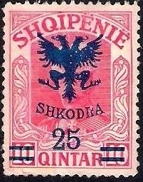 Postalstamp with overprint