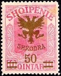 Postalstamp with overprint