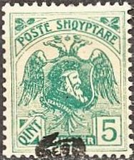 Postalstamp with overprint