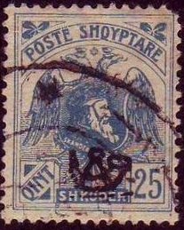 Postalstamp with overprint