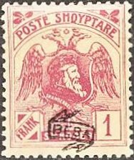 Postalstamp with overprint