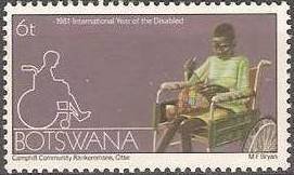 Stamp, Seamstress, Botswana,  