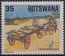 Stamp, Wagon, Botswana,  