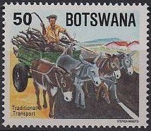 Stamp, Cart, Botswana,  