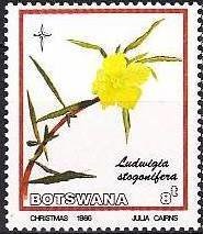 Stamp, Ludwigia stogonifera, Botswana,  