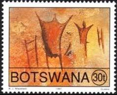 Stamp, Petroglyphs, Botswana,  , Rock Art and Cave Paintings