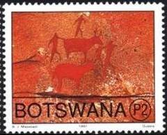 Stamp, Petroglyphs, Botswana,  , Stylized Animals, Rock Art and Cave Paintings