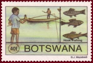 Stamp, Hook Net, Botswana,  