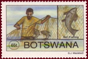 Stamp, Net, Botswana,  