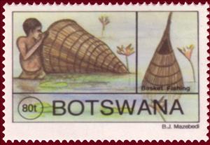 Stamp, Basket, Botswana,  
