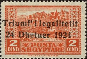 Stamp, Return of the Government, Albania,  