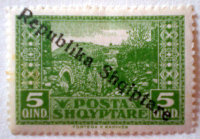 Albanian Repulic overprint