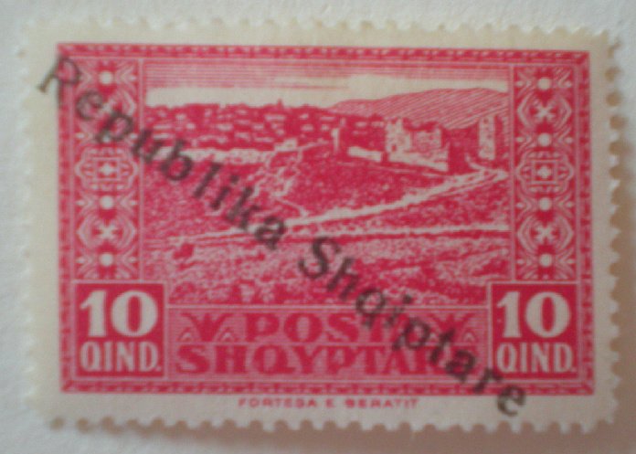 Albanian Repulic overprint