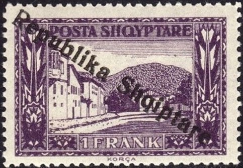 Albanian Repulic overprint