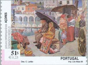 Stamp, Modern art, Azores,  , Paintings