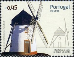 Stamp, Windmills, Azores,  , Windmills