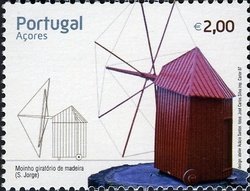 Stamp, Windmills, Azores,  , Windmills