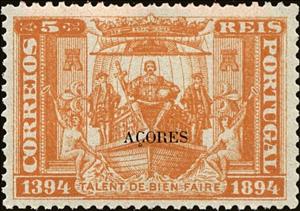 Stamp, Prince Henry on Ship, Azores,  