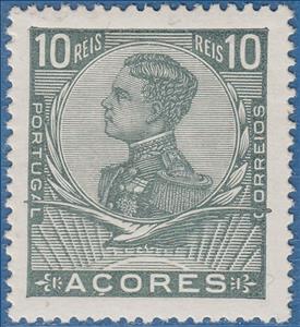 Stamp, King Emanuel II., Azores,  