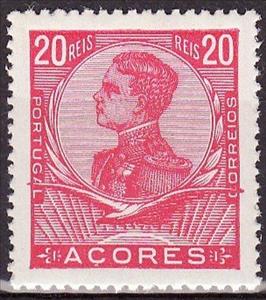 Stamp, King Emanuel II., Azores,  
