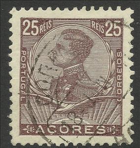 Stamp, King Emanuel II., Azores,  