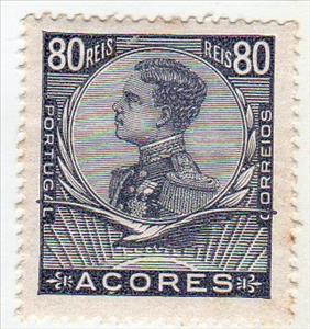 Stamp, King Emanuel II., Azores,  