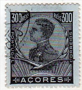 Stamp, King Emanuel II., Azores,  