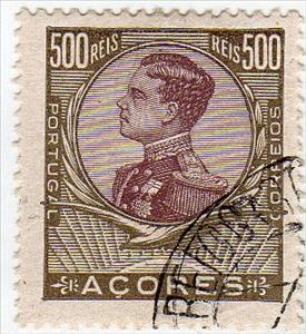 Stamp, King Emanuel II., Azores,  