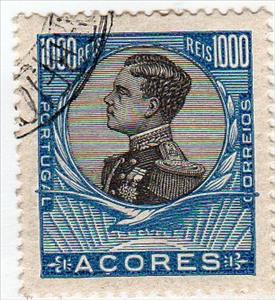 Stamp, King Emanuel II., Azores,  