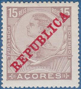 Stamp, King Emanuel II., Azores,  