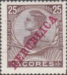Stamp, King Emanuel II., Azores,  