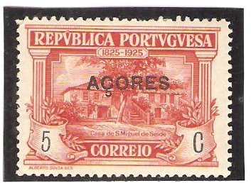 Stamp, House of Castelo Branco in Seide, Azores,  