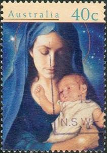 Stamp, Madonna & Child - Christmas, Australia,  , Christmas