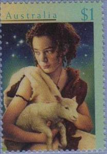 Stamp, Shepherd Boy & Lamb - Christmas, Australia,  , Christmas