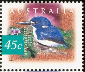 Stamp, Little Kingfisher (Ceyx pusilla), Australia,  , Birds, Animals (Fauna), Kingfishers