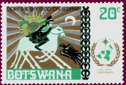 Odin on 8-legged horse Sleipnir