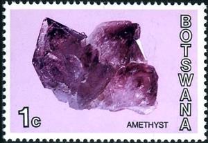 Stamp, Amethyst, Botswana,  , Minerals