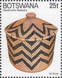 Woven covered basket