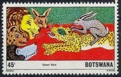Stamp, Clever hare, Botswana,  