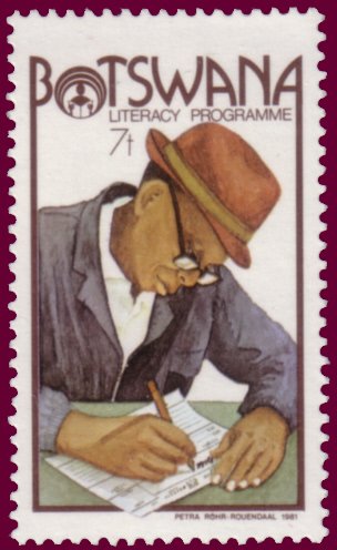 Man sending telegram