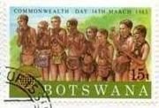 Stamp, Dancers, Botswana,  