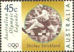 Stamp, Shirley Strickland Hurdling, Australia,  , Olympic Games