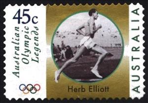 Stamp, Herb Elliott Running, Australia,  , Olympic Games
