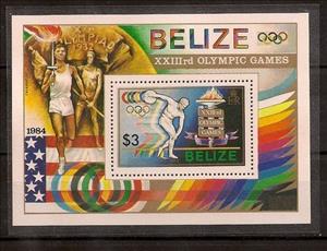 Souvenir Sheet, Discus thrower; Statue of Myron (5th century BC), Greek scul, Belize,  , Discus-throwing, Olympic Games