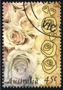 Stamp, Champagne Rose, Australia,  , Flowers, Roses, Plants (Flora)