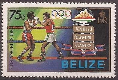 Stamp, Boxing, Belize,  , Olympic Games, Boxing