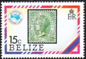 Stamp from British Honduras from 1866