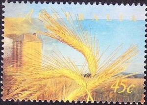 Stamp, Barley, Australia,  